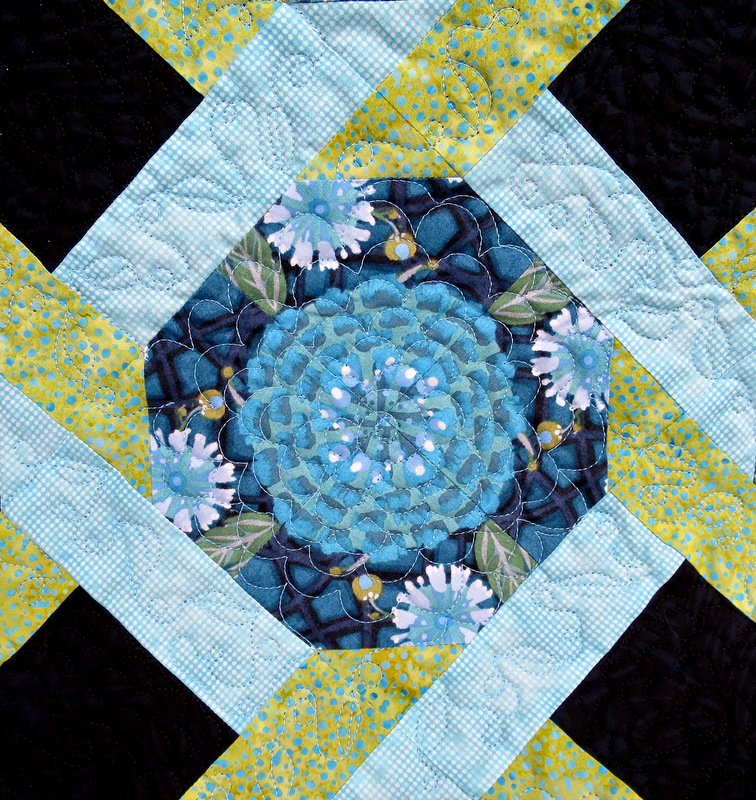 Olivia Twist, quilting detail on front