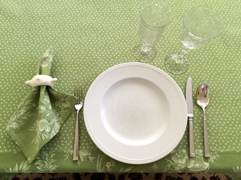 tablecloth with setting