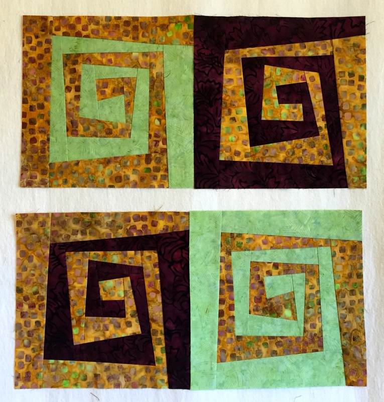 Rewind blocks with giraffe fabric