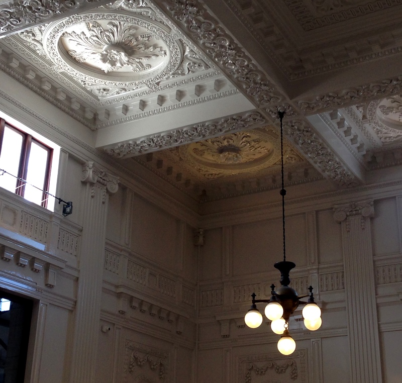 Seattle King St Station ornamental plaster ceiling aug 2016