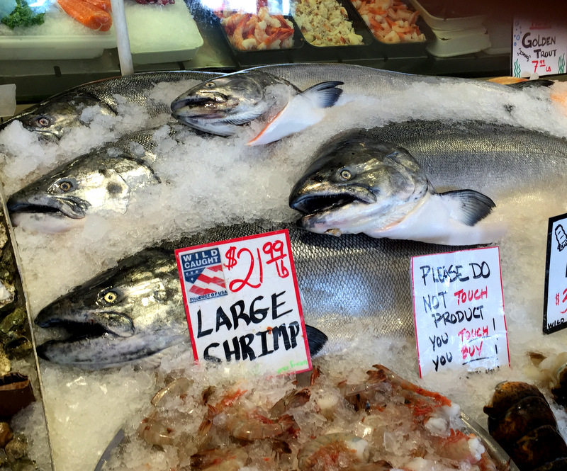 Seattle pike place market fish aug 2016