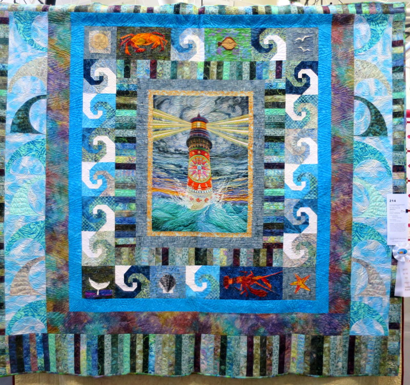 The View from the Lighthouse by Jacque VanDamme quilted by Cindy Young
