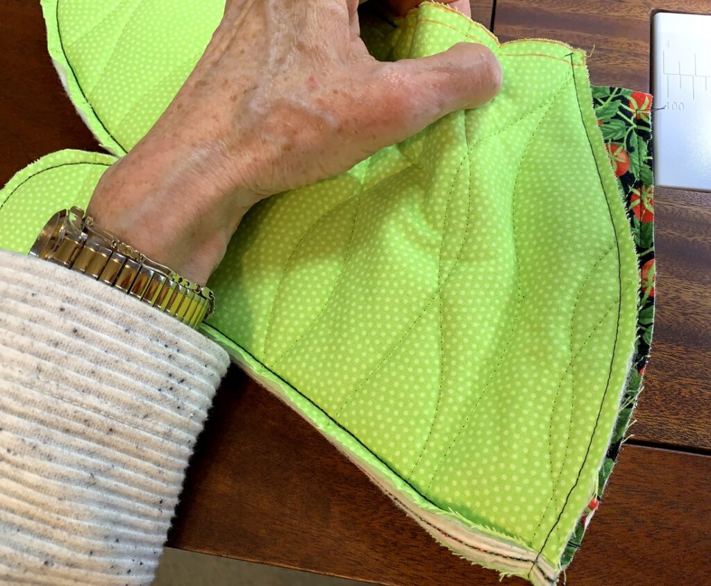 Hunter Green Heavy Quilted Terrycloth Oven Mitt - SANE - Sewing